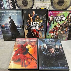 Hero’s and Villains / Marvel and DC Movies DVDs LOT of 5